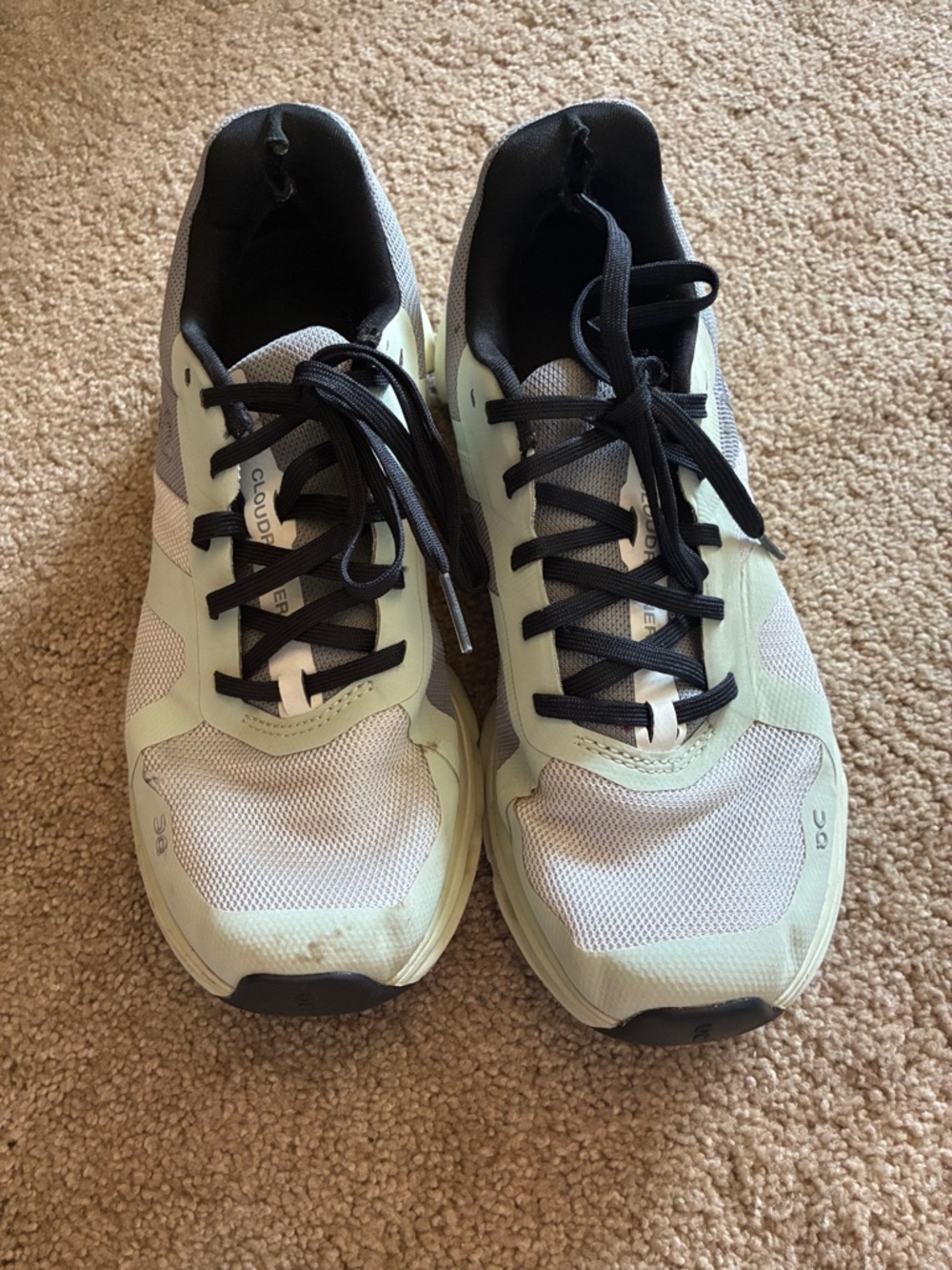 On Cloudrunner Waterproof Running Shoes Mint Green White Grey Sneakers size 8 - Picture 3 of 9